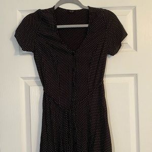 brandy melville button down polka dot dress